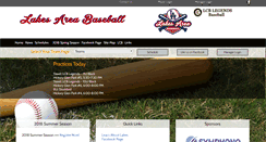 Desktop Screenshot of lakesareabaseball.com